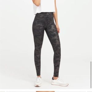 Spanx Faux Leather Camo Legging